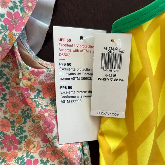 Old Navy Summer Swim bundle - Pineapple, Minnie Mouse, Floral & Gingham Suits - Picture 2 of 6